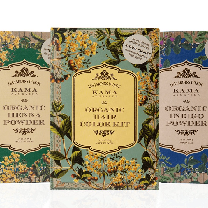 Organic Hair Color Kit with Heena and Indigo Blend - Kama Ayurveda